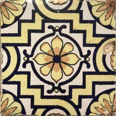 Estate Deco #1 Polychrome (multi-color) on Terracotta clay body