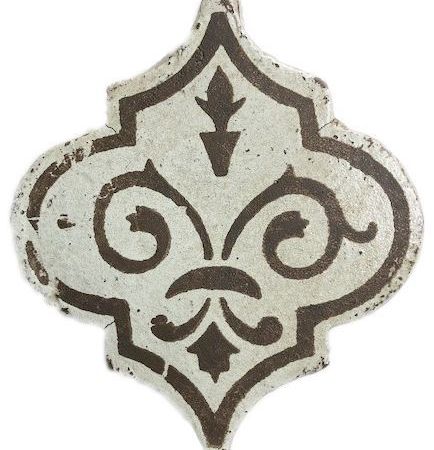 Deco: "Tulip" Color: Chrome Green 5.75" x 4.75" Small Arabesque