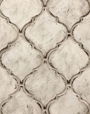 Small Arabesque 5.75" x 4.75" Color: Titanium White