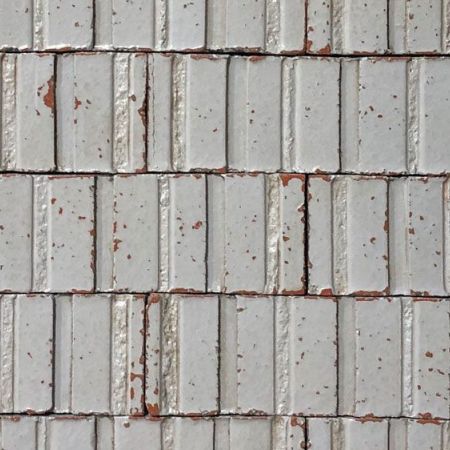2.25" x 7.75" Striped Brick Color: Gray